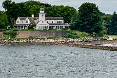 Poplar Point Lighthouse Protected by Wall and Breakwater